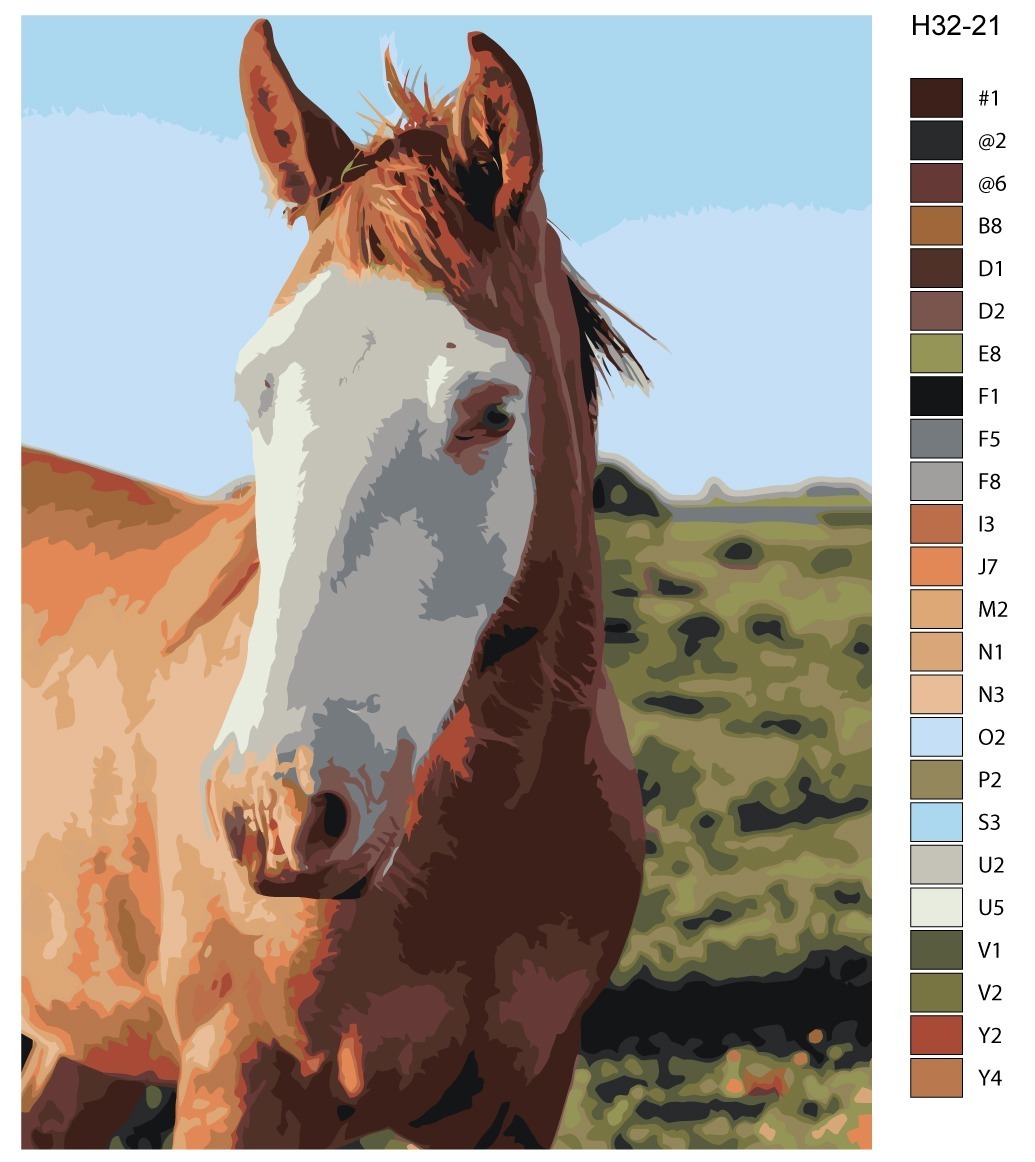 

Картина по номерам BRUSHES-PAINTS Н32, Рыжий конь