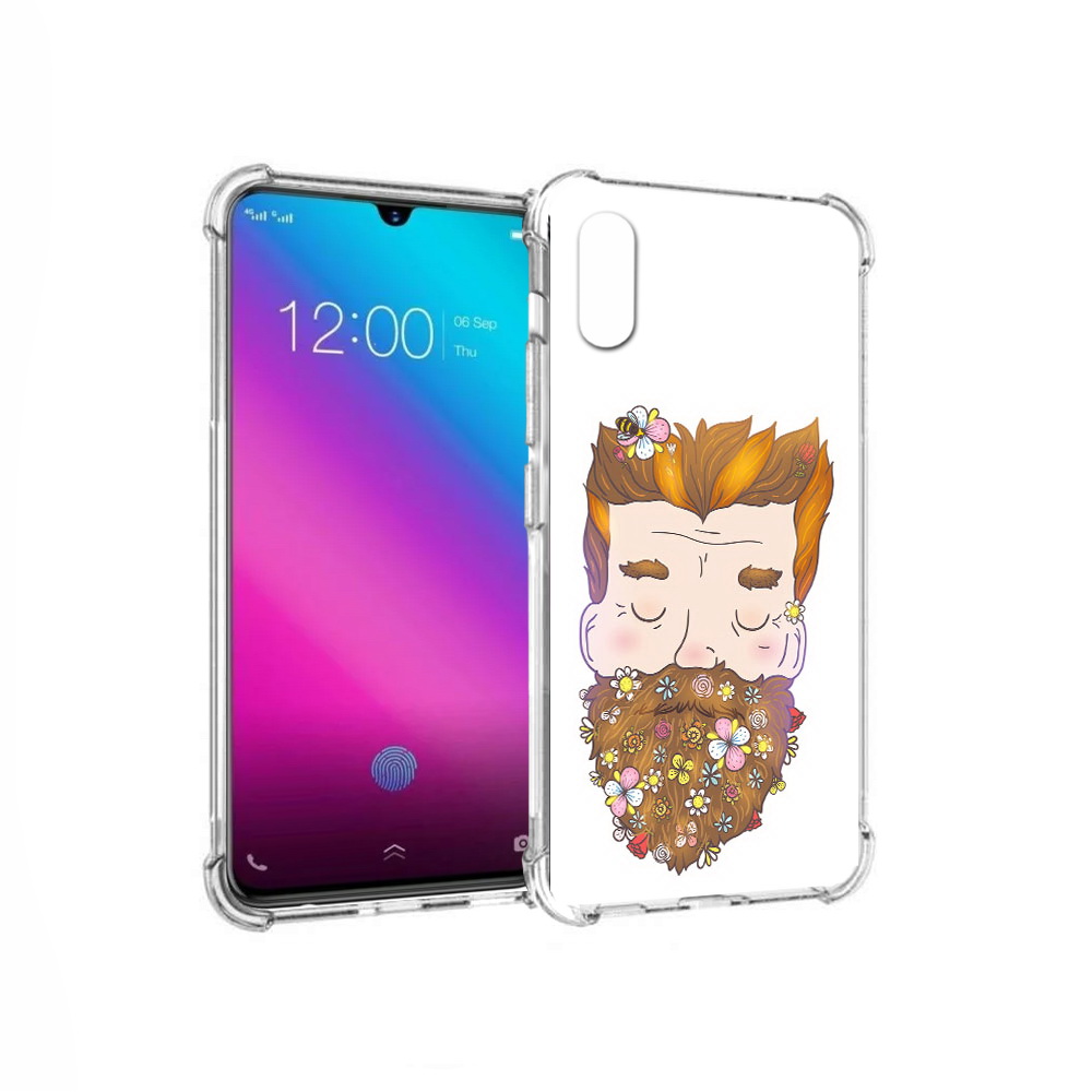

Чехол MyPads Tocco для Vivo V11 мужчина с цветами в бороде (PT117900.427.489), Прозрачный, Tocco