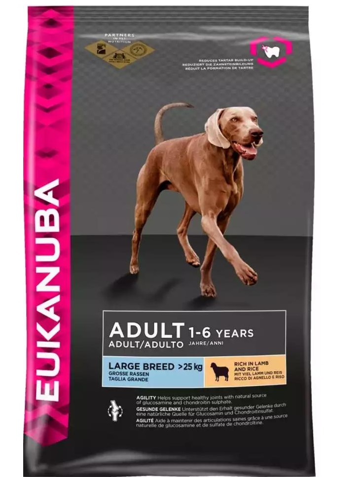 Сухой корм для собак Eukanuba Adult Large Breed, для крупных пород, домашняя птица, 3кг