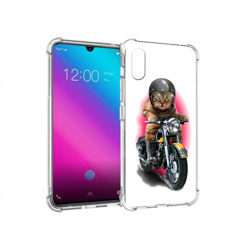 

Чехол MyPads Tocco для Vivo V11 мото-кот (PT117900.427.485), Прозрачный, Tocco