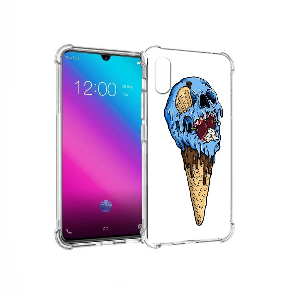 

Чехол MyPads Tocco для Vivo V11 мороженное череп (PT117900.427.484), Прозрачный, Tocco
