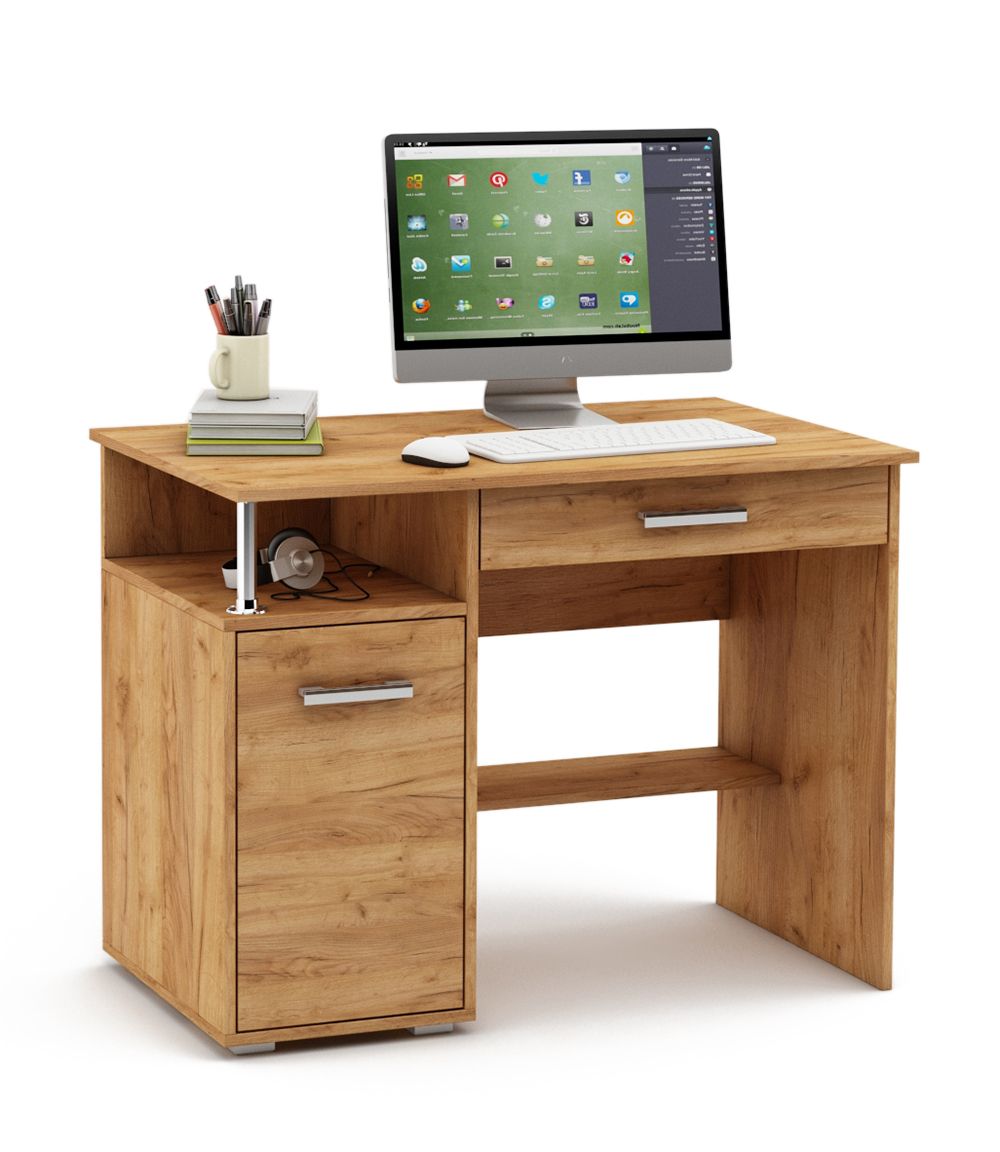 

Компьютерный стол Амбер-2Я-Дуб-золотистый, Компьютерный стол Амбер-2Я