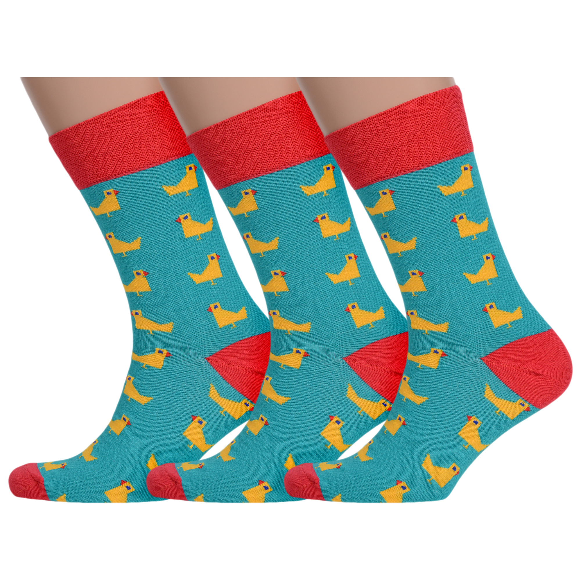

Комплект носков мужских MoscowSocksClub msk3-М38 бирюзовых 29, Бирюзовый, msk3-М38