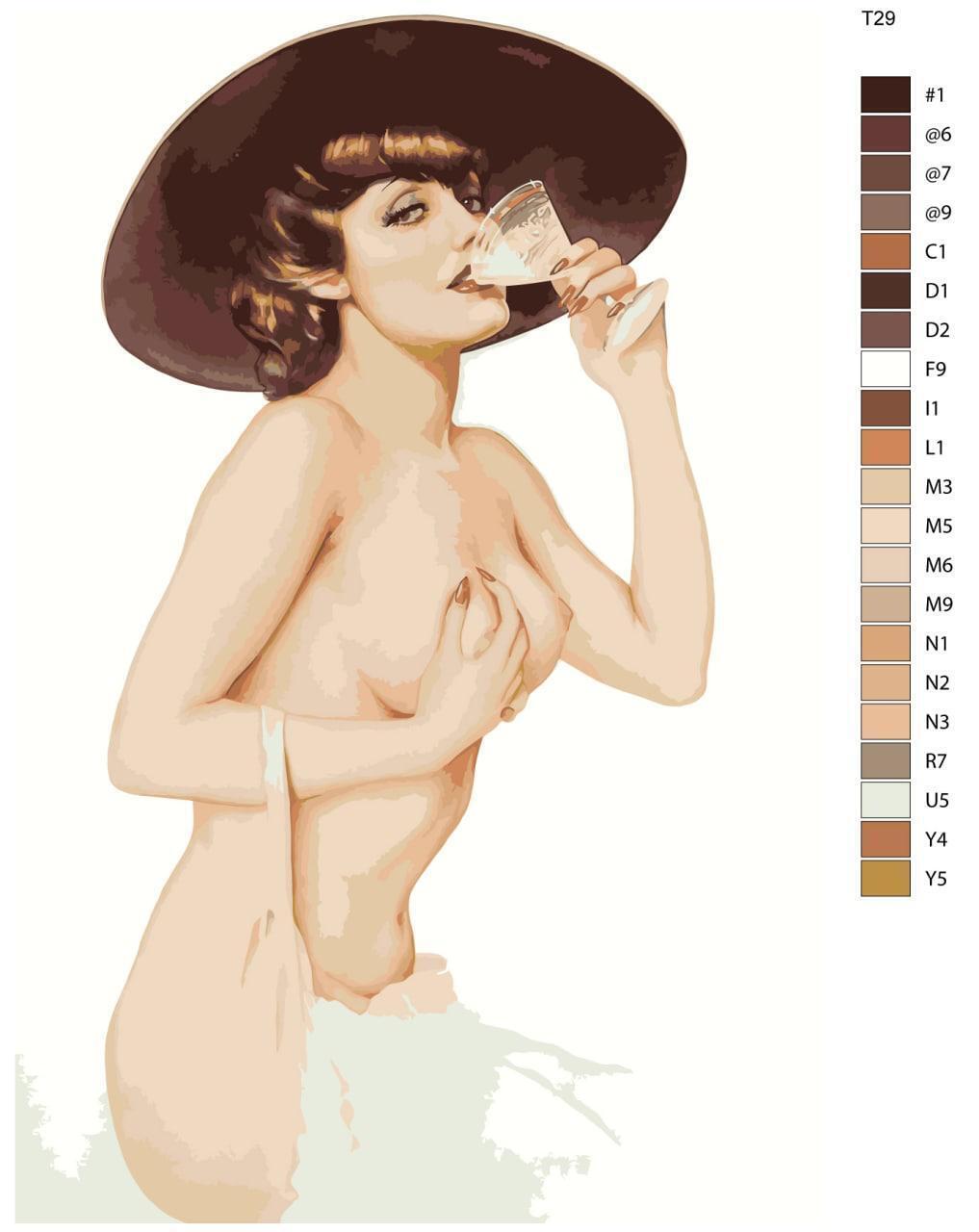 

Картина по номерам BRUSHES-PAINTS Т 29, Женщина с мартини