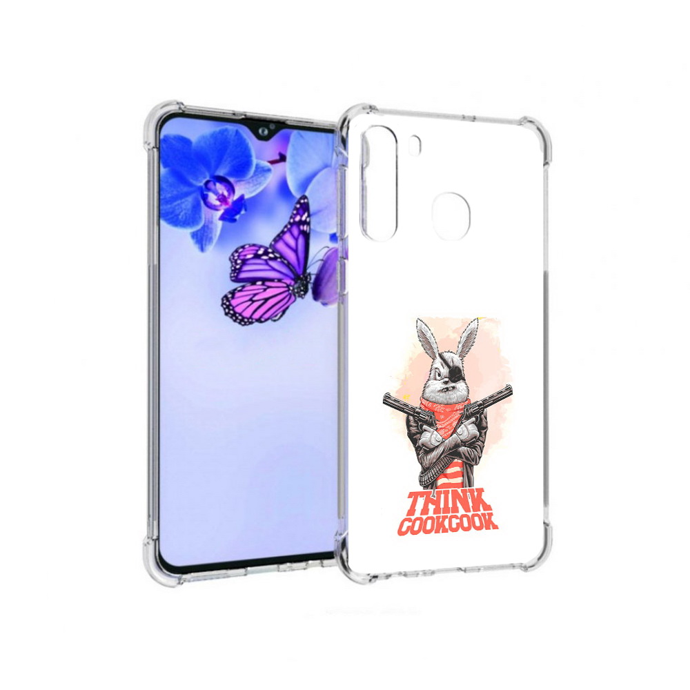 

Чехол MyPads Tocco для Samsung Galaxy A21 кролик пират (PT226904.547.419), Прозрачный, Tocco