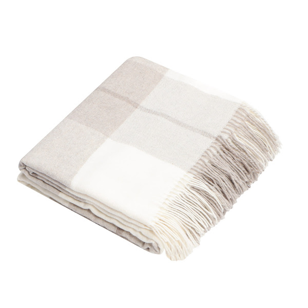 

Плед Home Blanket Sienna 140 х 200 см смесовой бежевый + белый