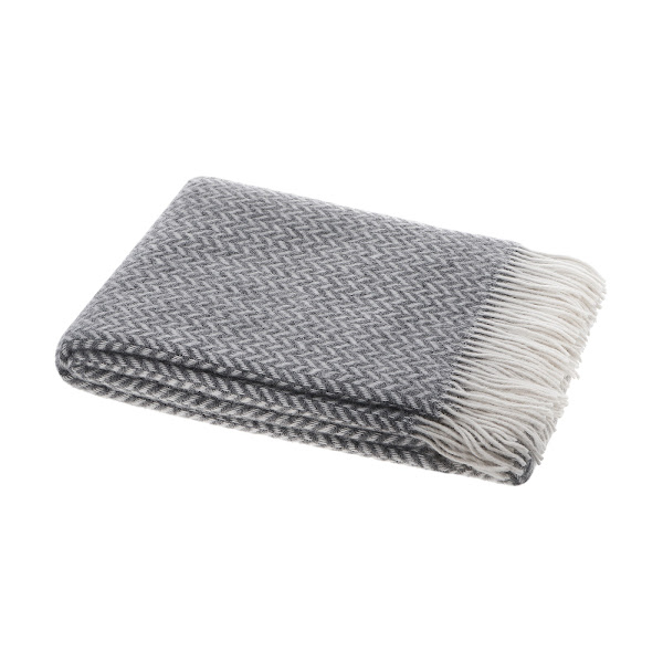 фото Плед home blanket elivia 140 х 200 см шерсть белый + серый