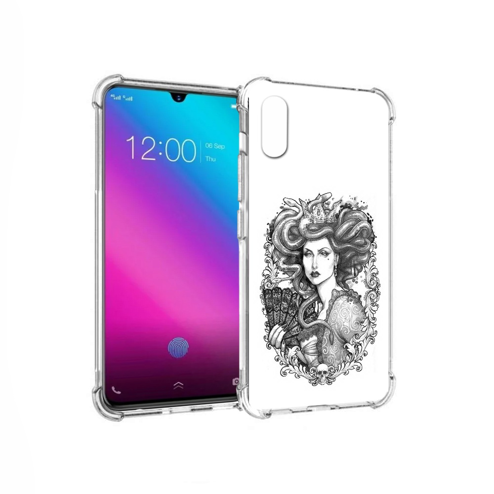 

Чехол MyPads Tocco для Vivo V11 медуза черно белый (PT117900.427.472), Прозрачный, Tocco