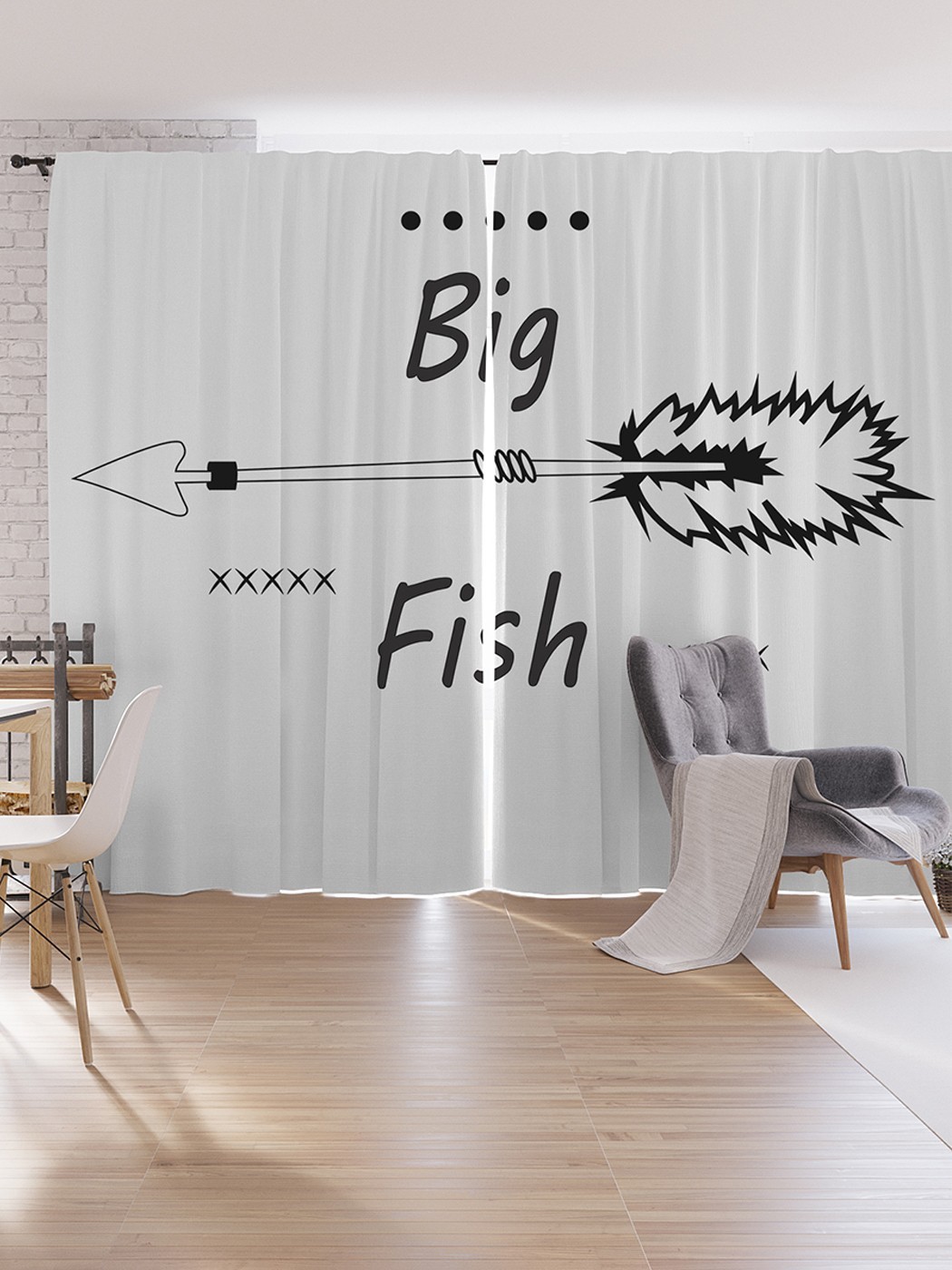 

Шторы под лён JoyArty "Стрела и надпись", серия Oxford DeLux, 340х265 см, Стрела и надпись