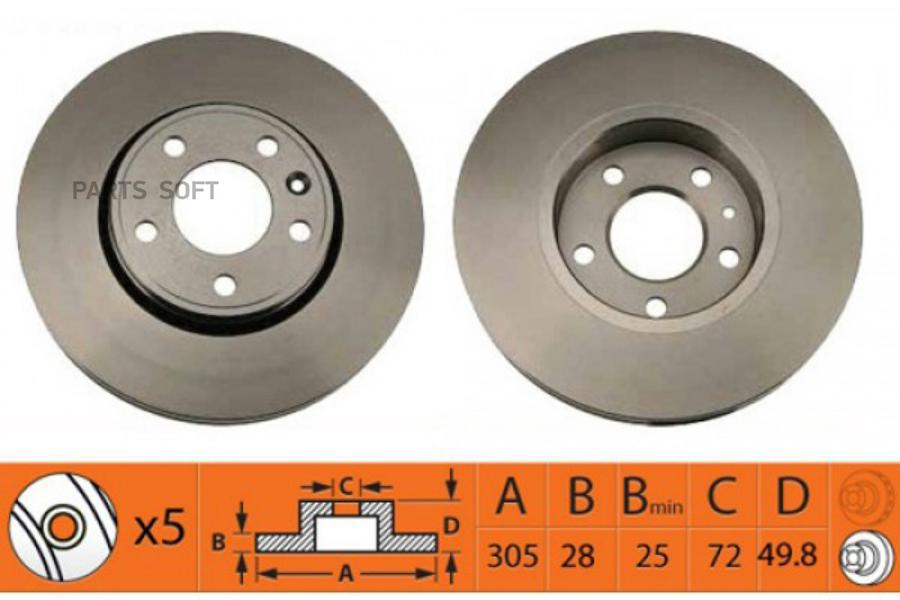 

Диски тормозные SB Nagamochi br22149t