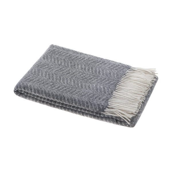 

Плед Home Blanket Andra 140 х 200 см шерсть белый + серый