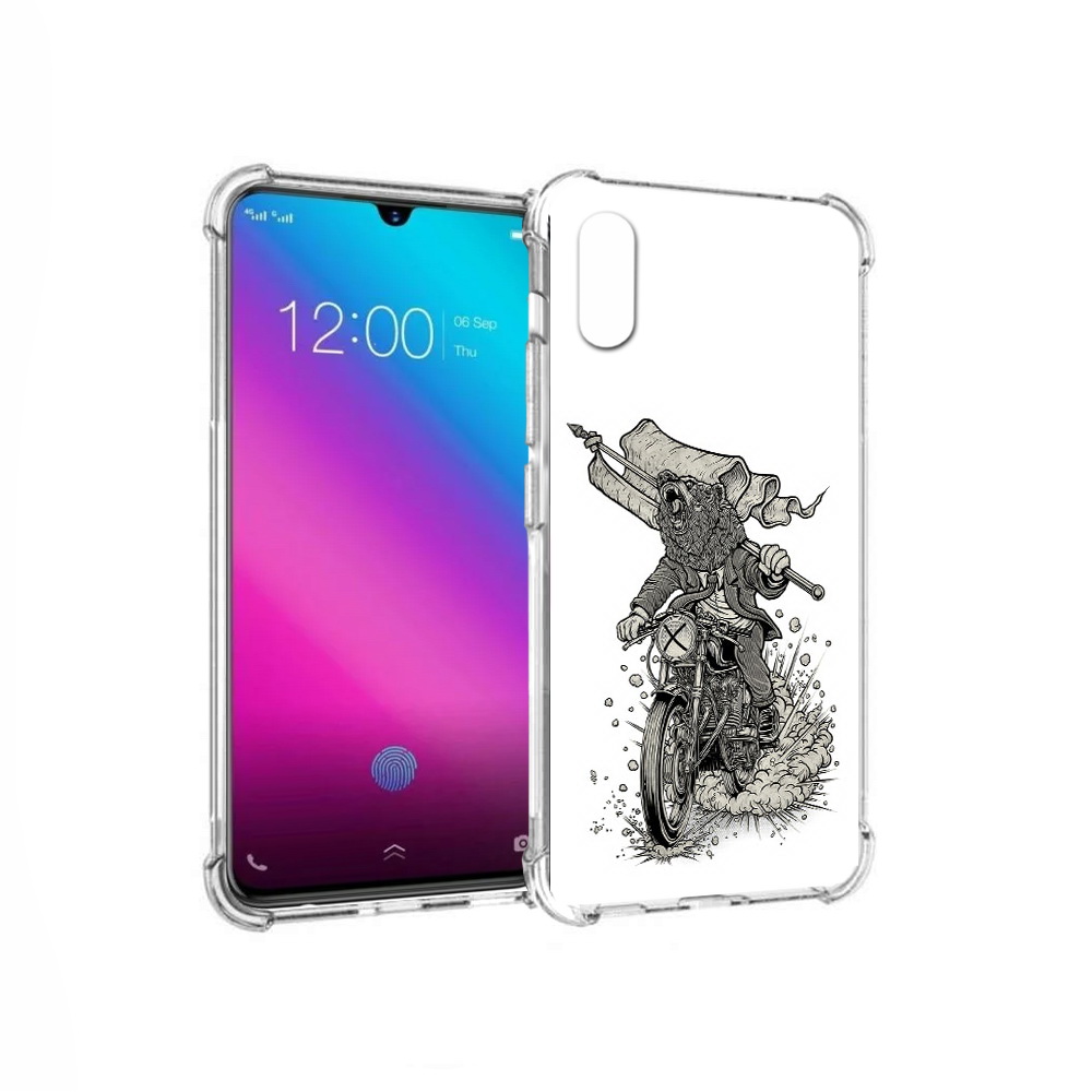 Чехол MyPads Tocco для Vivo V11 медведь на мотоцикле (PT117900.427.467)