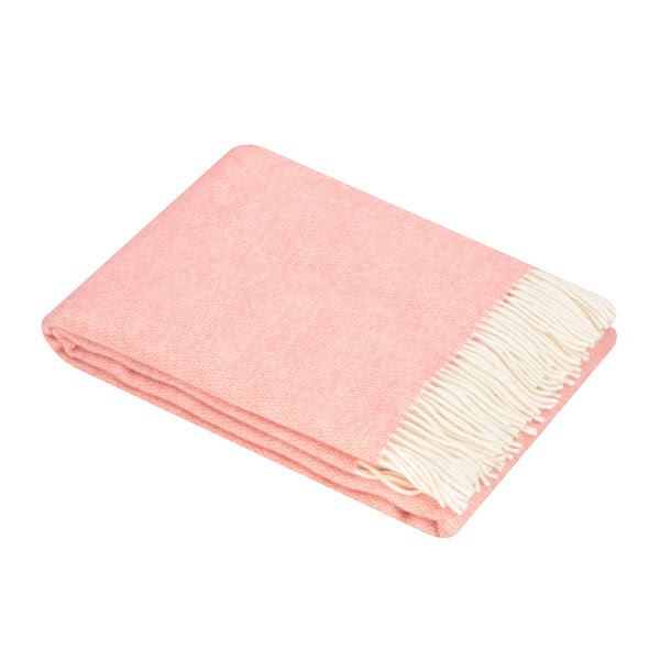 фото Плед home blanket alisabetta 140 х 200 см шерсть розовый + белый