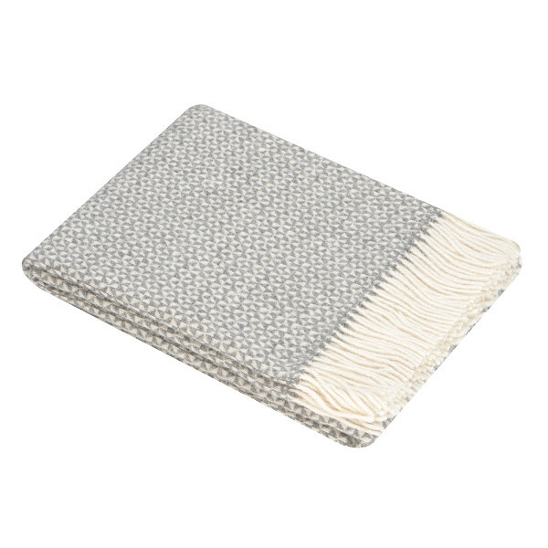 фото Плед home blanket aldona 140 х 200 см шерсть серый + белый