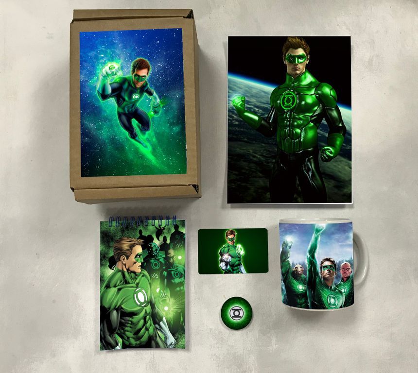 

Бокс с подарком Зелёный фонарь, Green Lantern 9, 53622806-1, 5 предметов