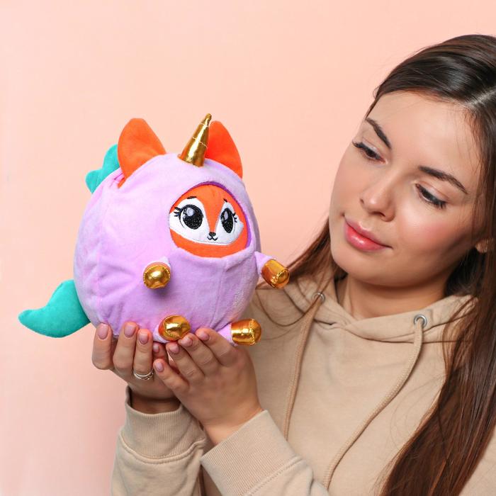 фото Мягкая игрушка «лисёнок в костюме единорожки», 20 см milo toys