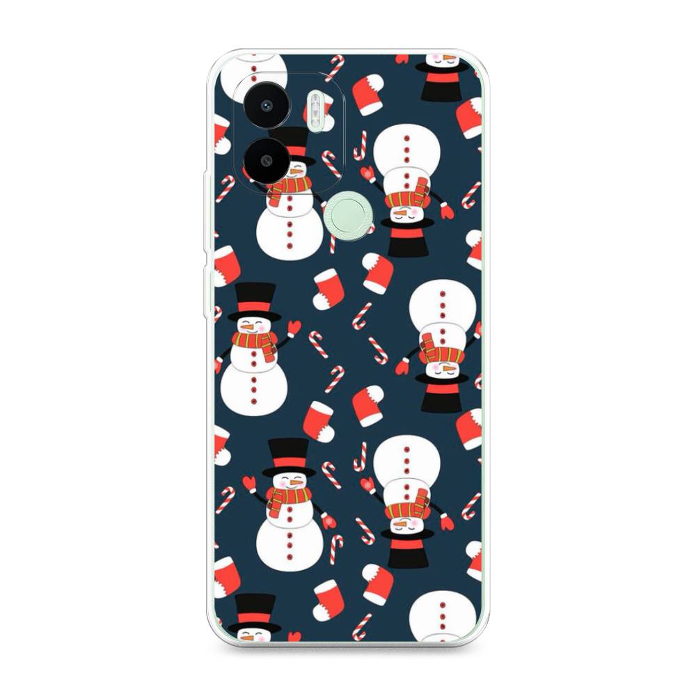 

Чехол на Redmi A1+ "Синие снеговики", Синий;белый;красный, 316750-5
