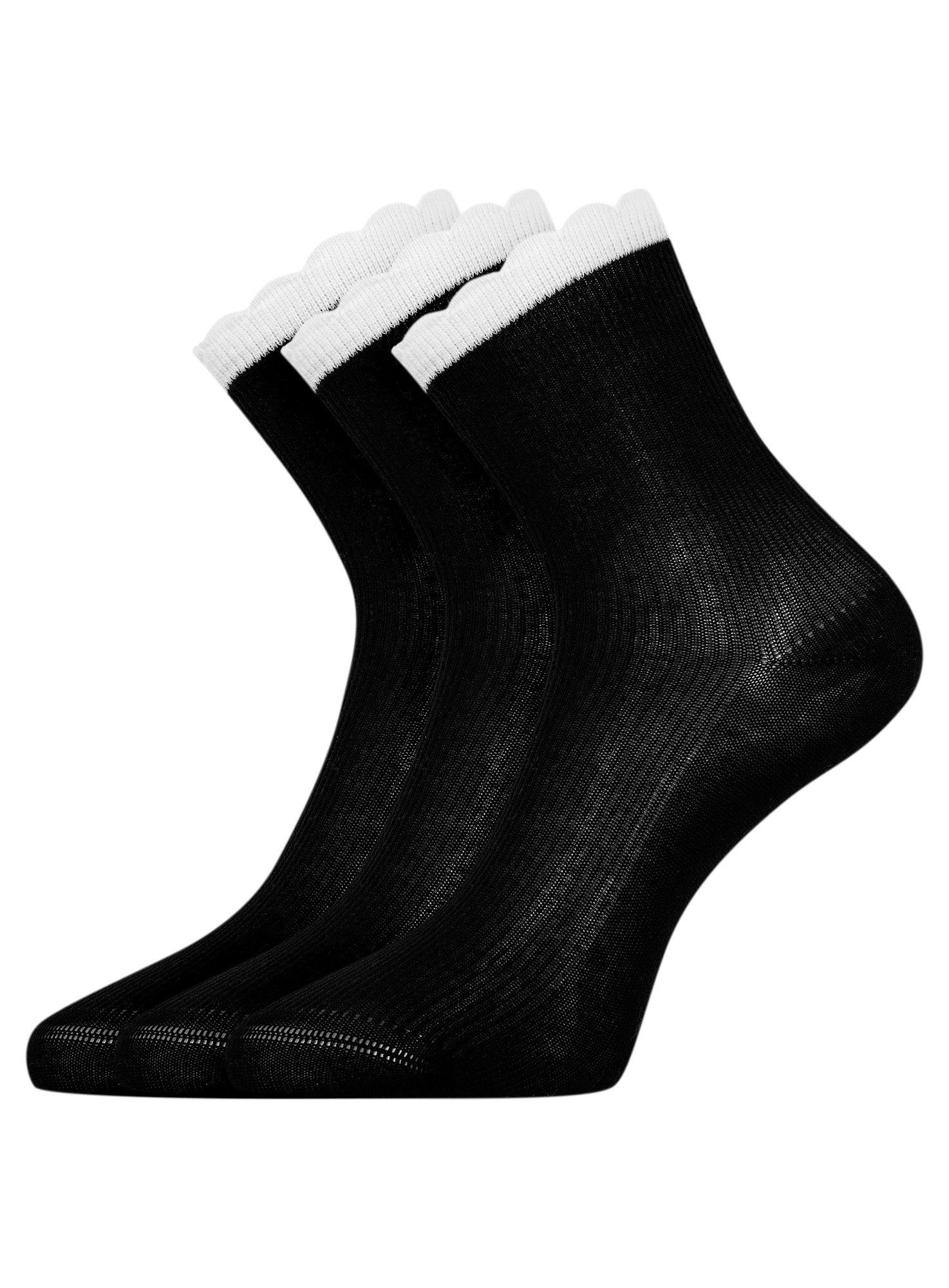 

Комплект носков женских oodji 57102806T3 черных 35-37, 57102806T3