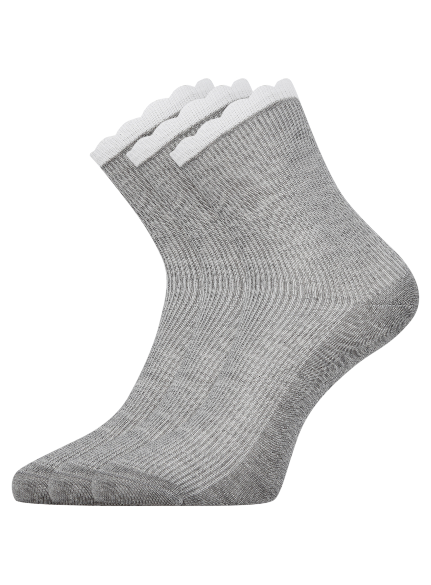 

Комплект носков женских oodji 57102806T3 серых 35-37, 57102806T3