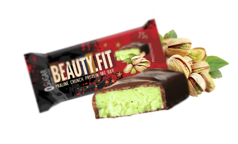 

Beauty.Fit, Praline Crunch Protein Bar, 75г (Фисташка)