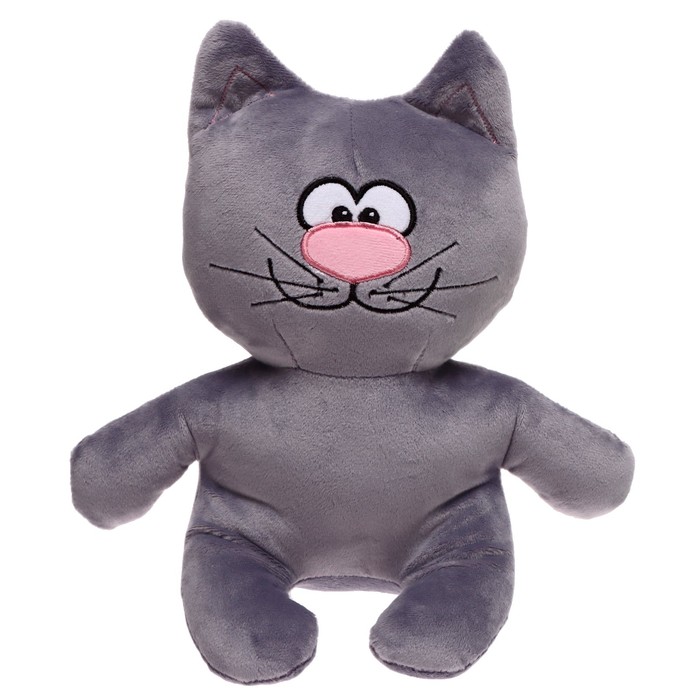 фото Мягкая игрушка «кот счастливчик», цвет серый, 20 см прима тойс