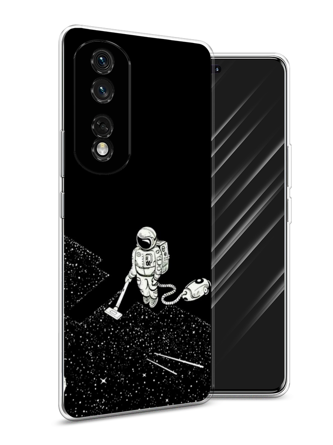 

Чехол Awog на Honor 80 Pro "Космонавт с пылесосом", Белый, 6120450-4