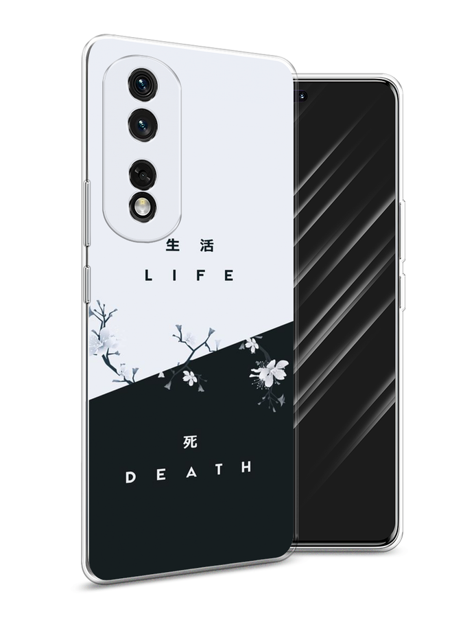 

Чехол Awog на Honor 80 Pro "Life and death", Черный;серый, 6120450-7