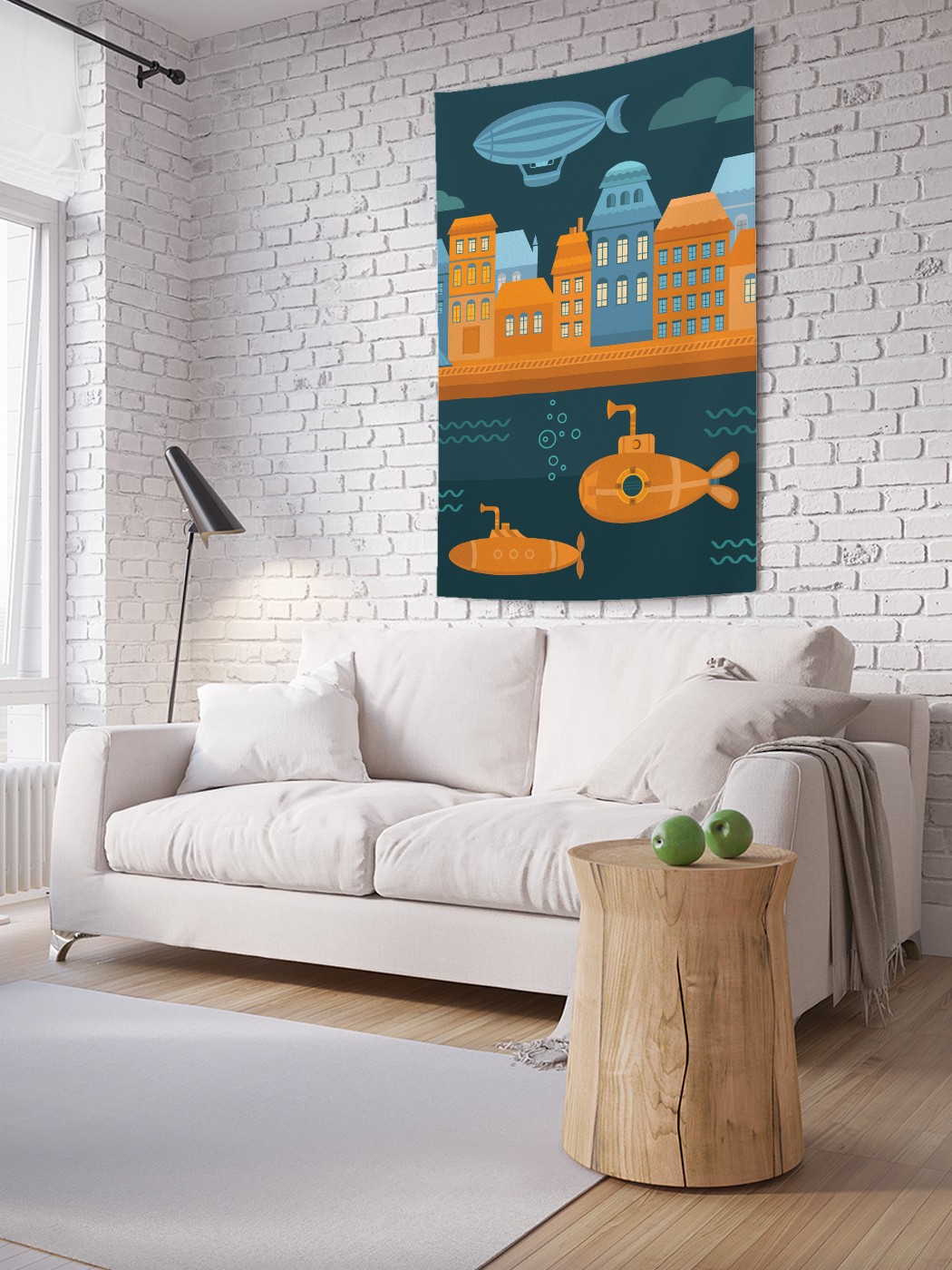 

Вертикальное фотопанно на стену JoyArty Батискаф и дирижабль 150x200 см, Батискаф и дирижабль