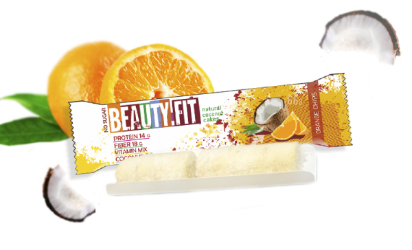 

Beauty.Fit, Протеиновые кокосовые пирожные Low Carbs, 66г (1/20) (Кокос-Апельсин)