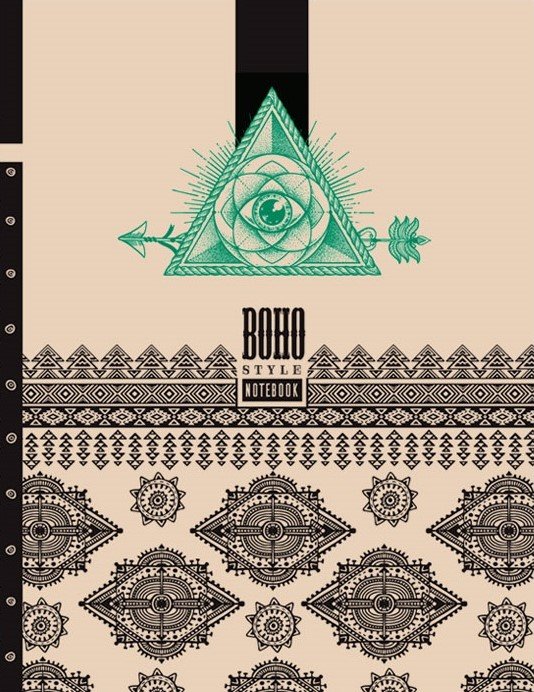 

Блокнот Bourgeois 80 листов, 22х29 см, линия, Eye. Boho style - Глаз. Бохо , 0903 (18245)