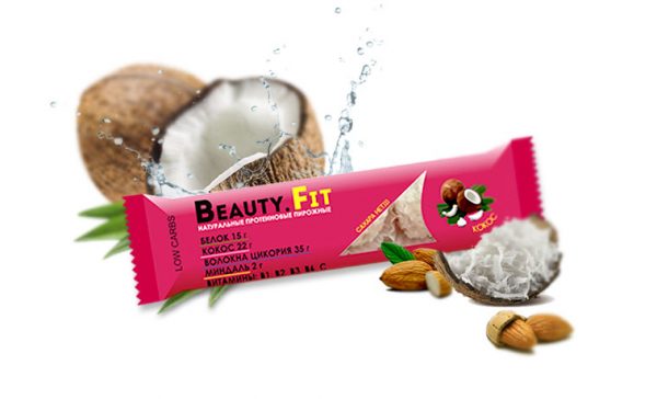 

Beauty.Fit, Протеиновые кокосовые пирожные Low Carbs, 66г (1/12) (Кокос)