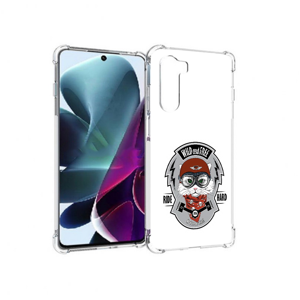 Чехол MyPads Tocco для Motorola Moto G200 кошка в шлеме (PT227076.355.404)
