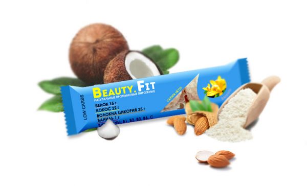 

Beauty.Fit, Протеиновые кокосовые пирожные Low Carbs, 66г (1/12) (Ваниль)