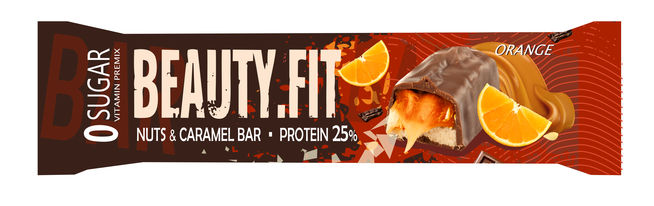

Beauty.Fit, Nuts&Caramel Protein Bar, 60г (1/15) (Апельсин)
