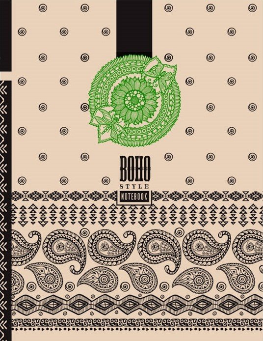 

Блокнот Bourgeois 80 л, 22х29 см, линия, Flower. Boho style - Цветок. Бохо , 0903 (18243)
