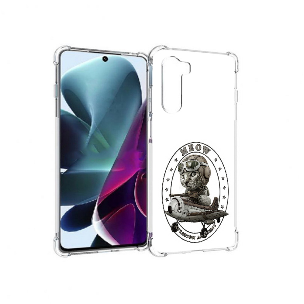 

Чехол MyPads Tocco для Motorola Moto G200 кот в самолете (PT227076.355.395), Прозрачный, Tocco