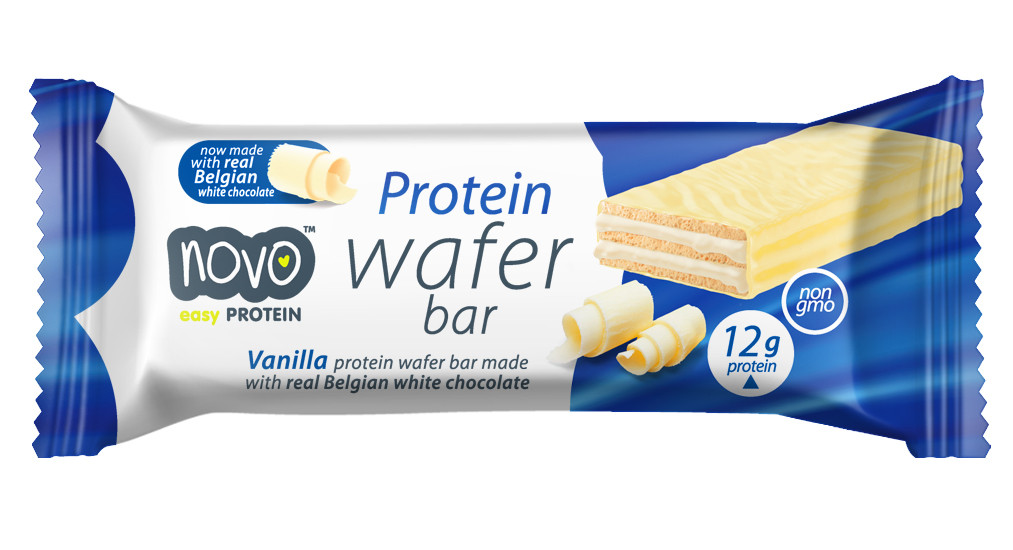 фото Novo, protein wafer bar, 40г (ваниль)