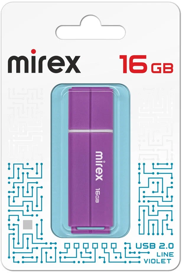 

Флешка Mirex Line 16 ГБ фиолетовый (13600-FMULVT16), 13600-FMULVT16