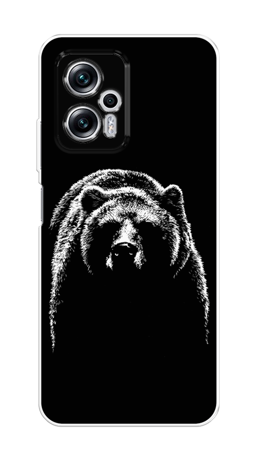 

Чехол на Poco X4 GT, Xiaomi Redmi Note 11T Pro/11T Pro Plus "Медведь в ночи", Белый;черный, 315450-1