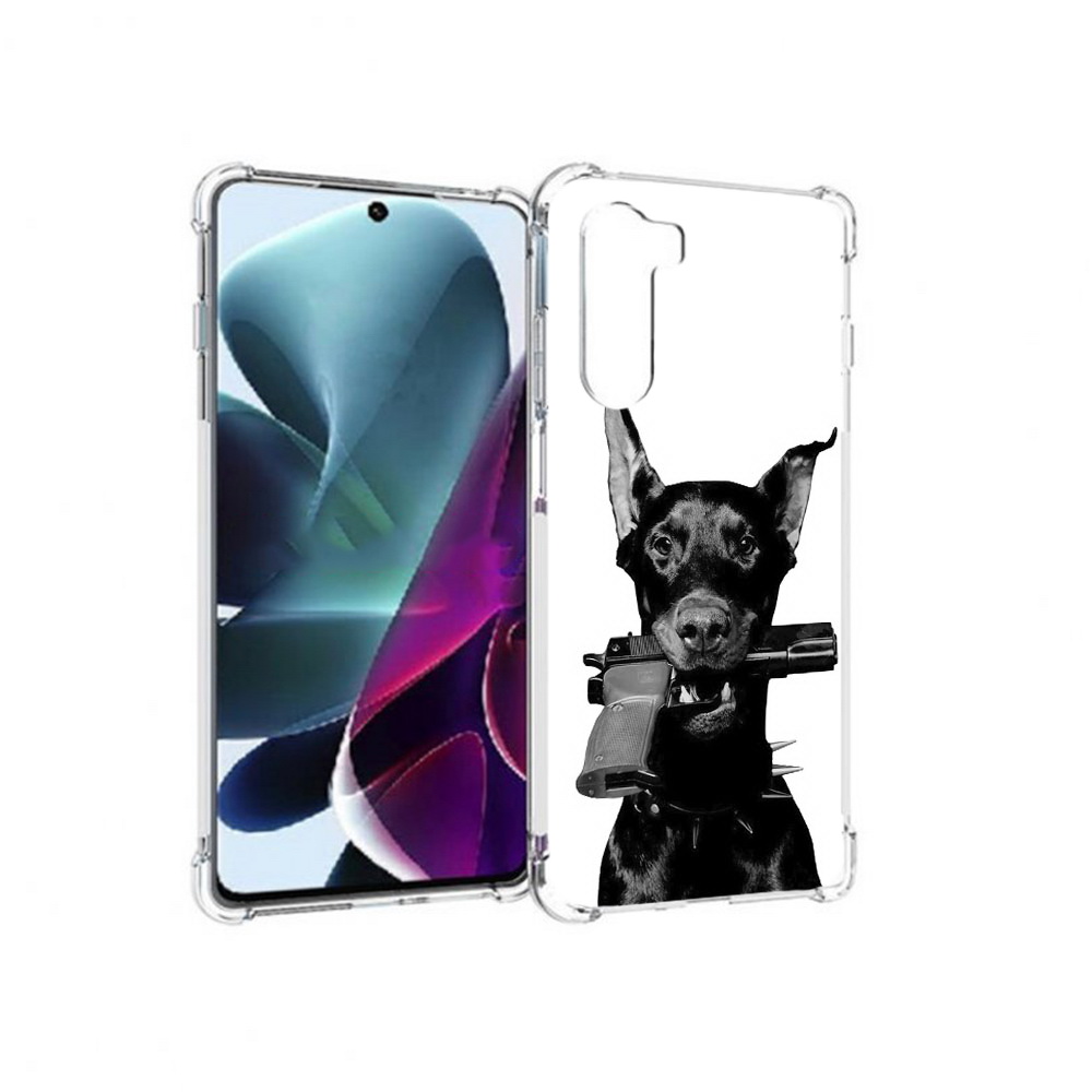 Чехол MyPads Tocco для Motorola Moto G200 доберман с пистолетом (PT227076.355.331)