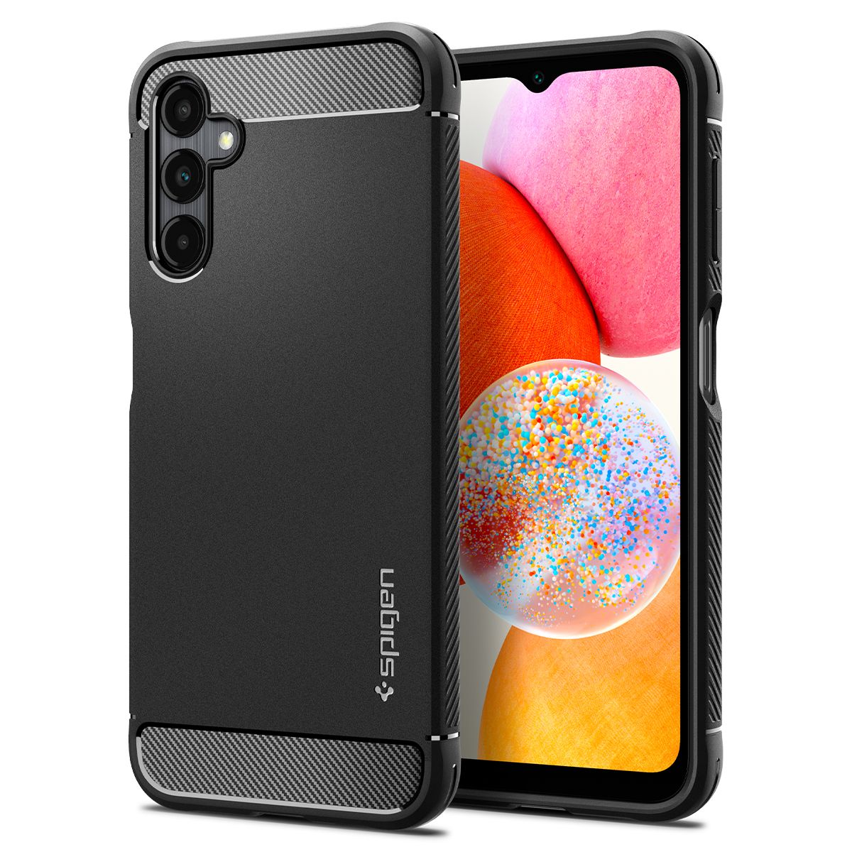 

Чехол Spigen для Galaxy A14 LTE - Rugged Armor - Черный - ACS05875, Rugged Armor