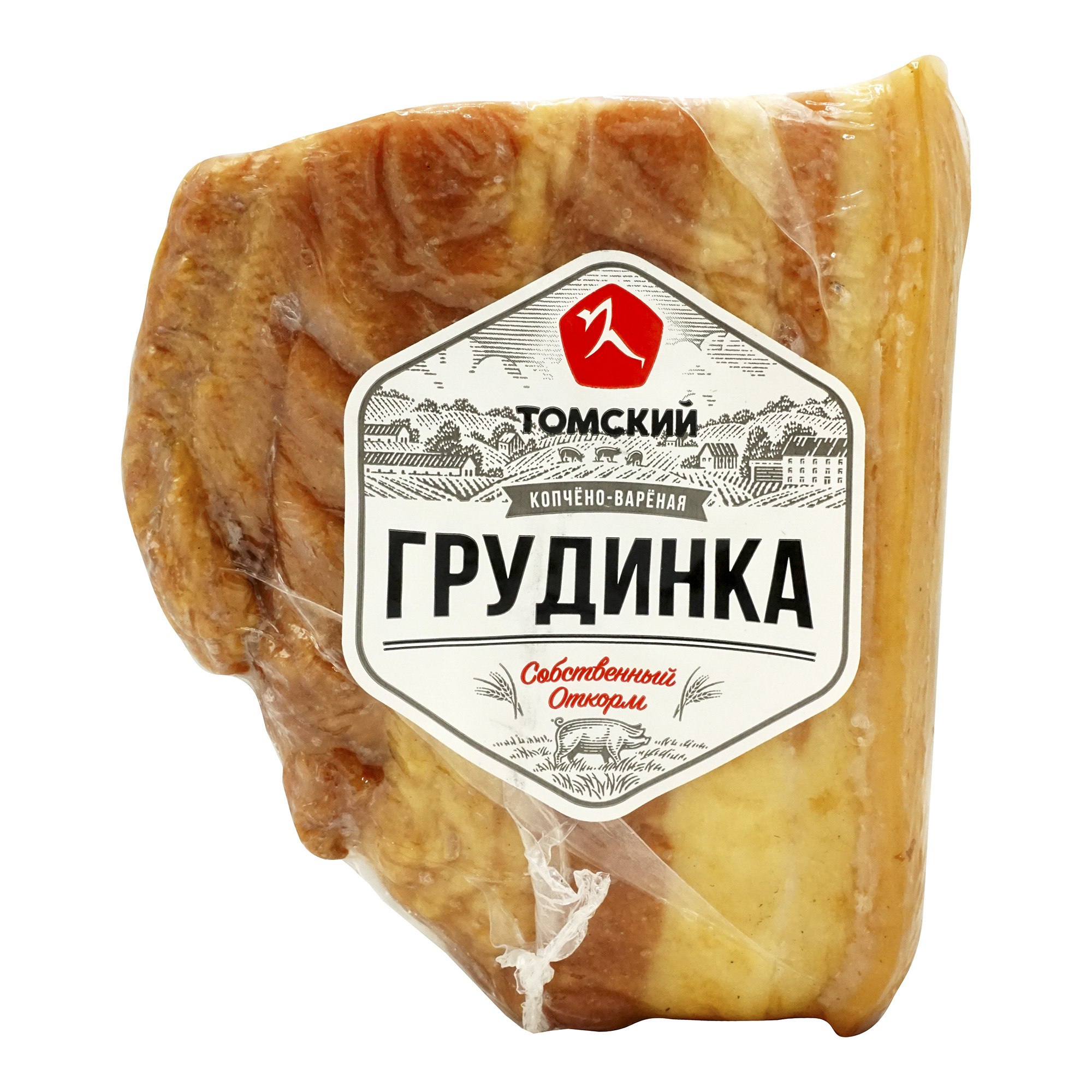 

Грудинка варено-копченая Свинокомплекс Томский По-русски