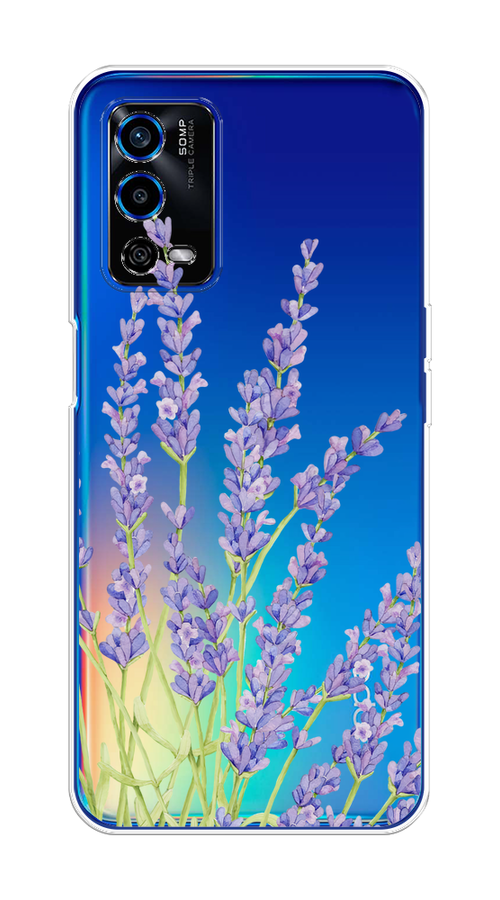 

Чехол на Oppo A55 4G "Лавандовые стебли", Фиолетовый;зеленый, 259150-1