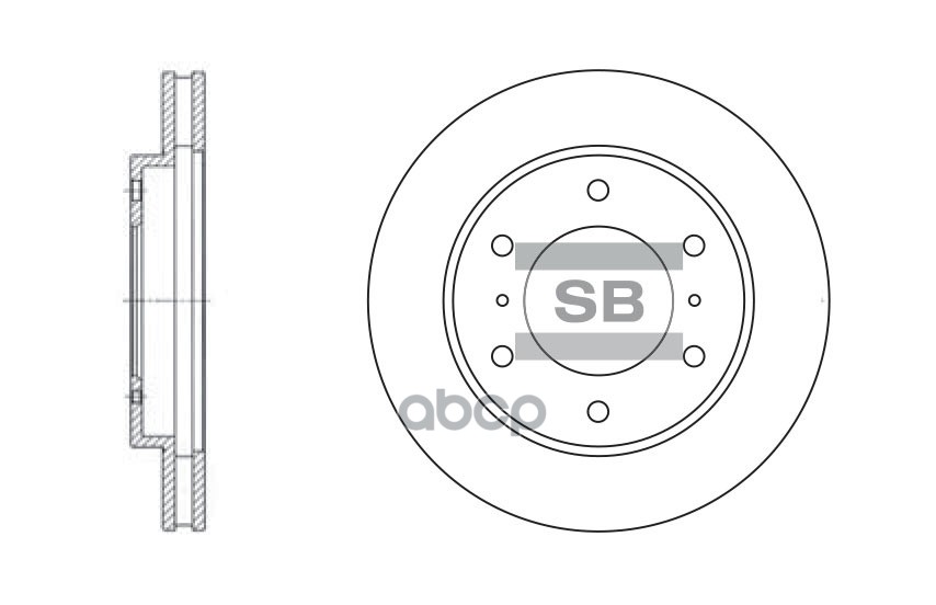 фото Диск тормозной sd4306 (mr407116) sangsin brake арт. sd4306