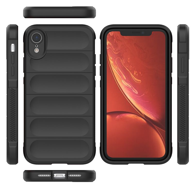 фото Чехол flexible case для iphone xr черный black panther