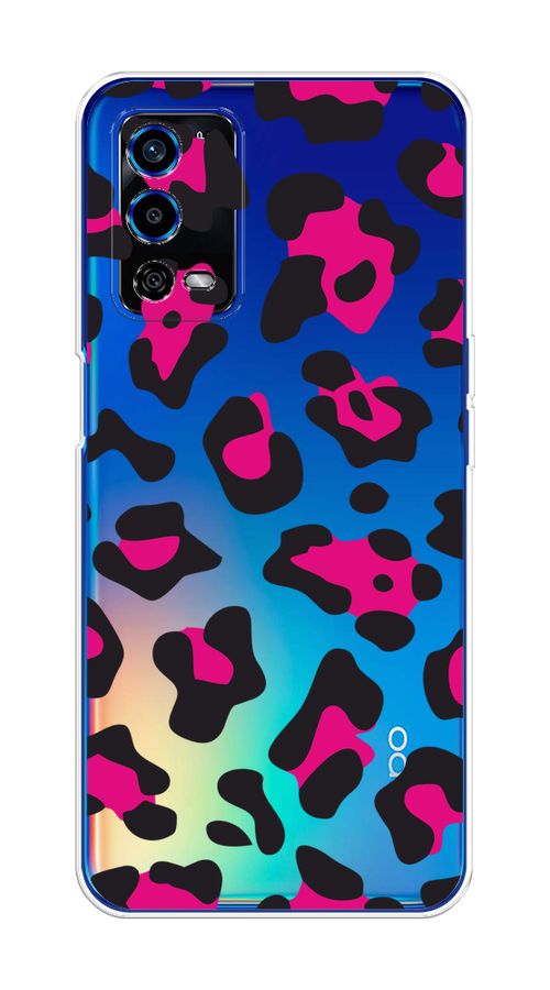 

Чехол на Oppo A55 4G "Pink cow spots", Черный;розовый, 259150-1