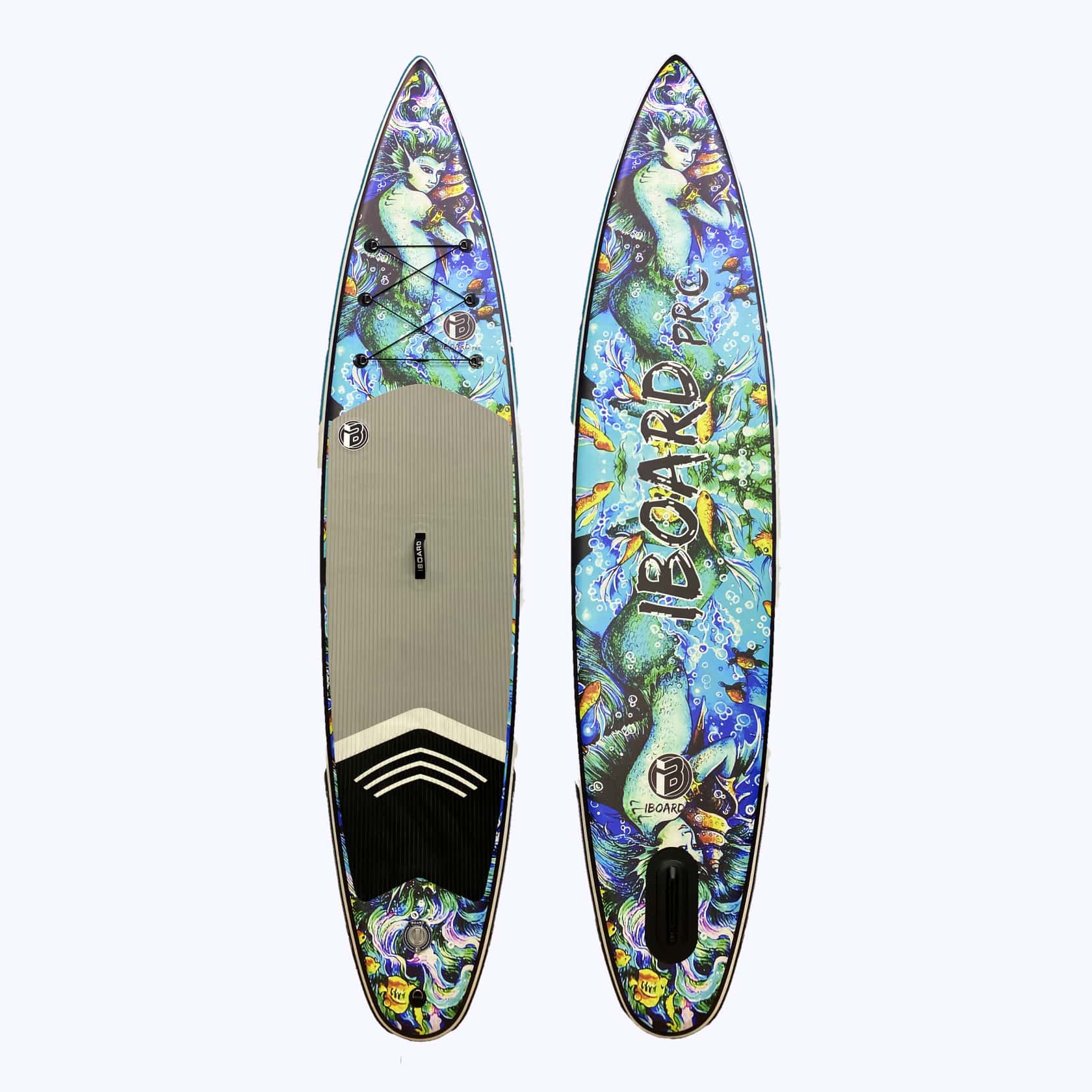 

SUP-борд Iboard Pro 384x81x15 см sea queen, Голубой;зеленый;желтый;черный, Pro