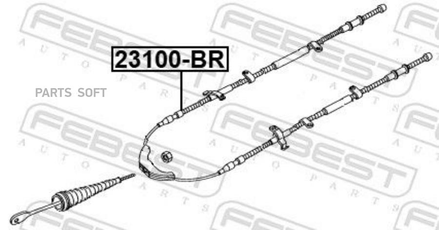 

Трос Ручного Тормоза FEBEST 23100br