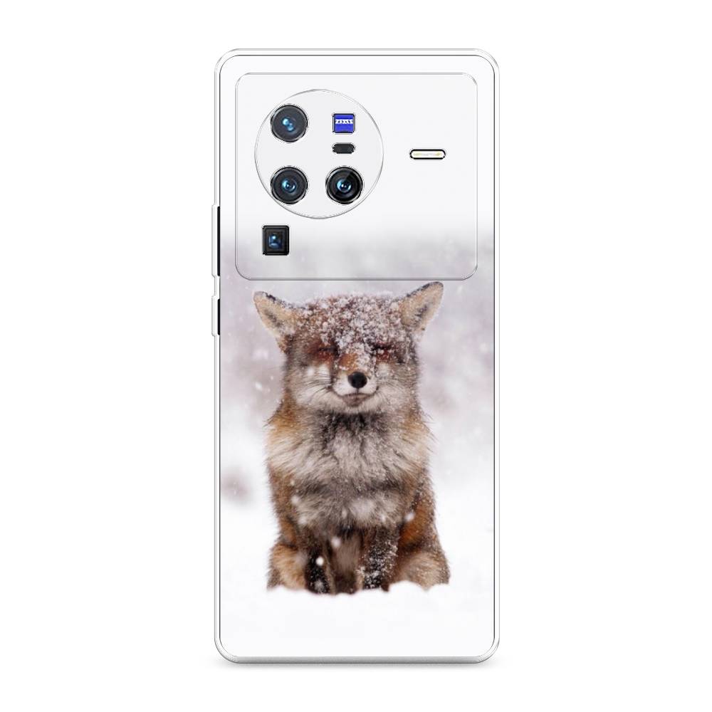 

Чехол на Vivo X80 Pro "Зимняя лиса", Белый;серый;коричневый, 266650-1