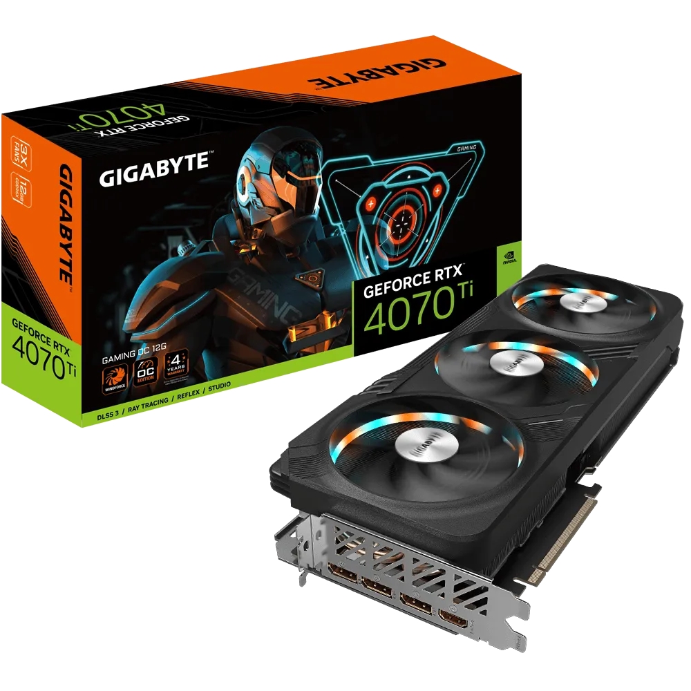 Видеокарта GIGABYTE NVIDIA GeForce RTX 4070 Ti Gaming OC (GV-N407TGAMING OC-12GD)